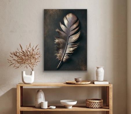 Bronz Tüy Kanvas Tablo 70x100cm