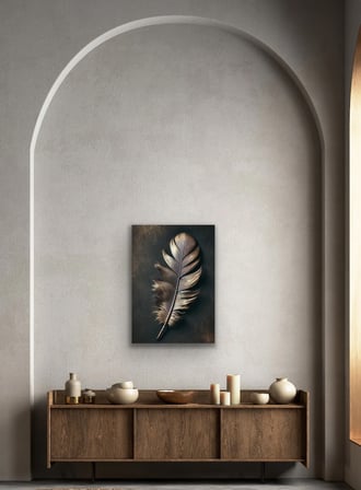 Bronz Tüy Kanvas Tablo 70x100cm