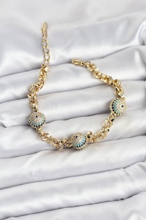 Xuping VIP Nazarlı Gold Renk Bileklik