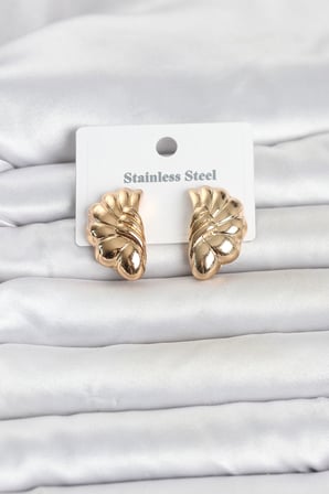 316L Çelik Gold Renk Vintage Model Kadın Küpe