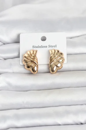 316L Çelik Gold Renk Vintage Model Kadın Küpe