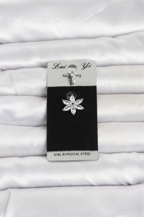316L Cerrahi Çelik Lotus Model Göbek Piercing