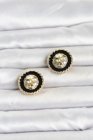 Aslan Model Gold Renk Düğme veya Manşet Broşu