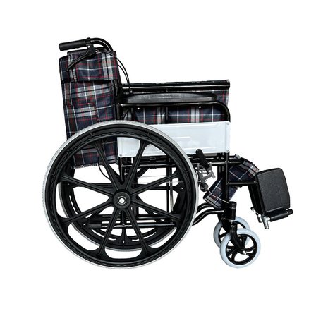 G099 Ekose Kumaş Standart Tekerlekli Sandalye