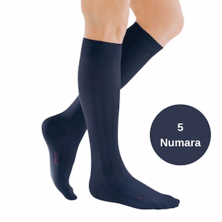 For Men Dizaltı Varis Çorabı - CCL2 - Burnu Kapalı - Lacivert - 5 Numara