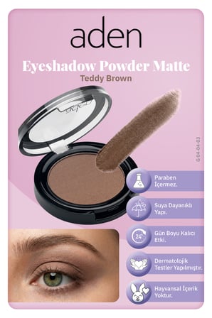Aden Eyeshadow Powder Matte - Mat Göz Farı 03 Teddy Brown(Kadife Kahverengi)