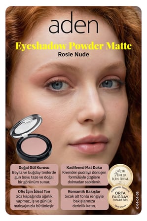 Aden Eyeshadow Powder Matte - Mat Göz Farı 05 Rosie Nude(Doğal Pembe)