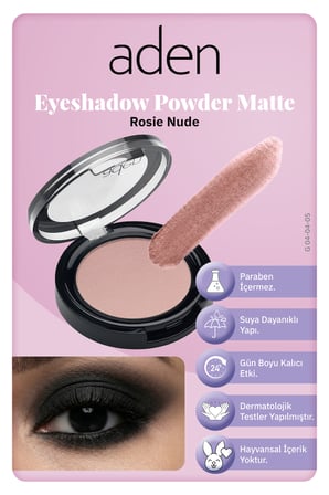 Aden Eyeshadow Powder Matte - Mat Göz Farı 05 Rosie Nude(Doğal Pembe)