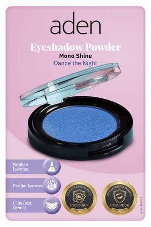 Aden Eyeshadow Powder Mono Shine - Işıltılı Göz Farı 03 Dance the Night(Mavi Işıltısı)