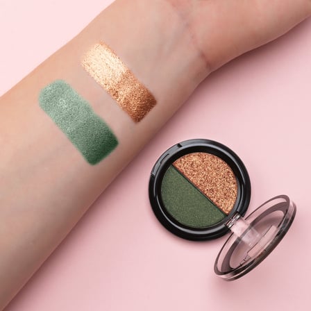 Aden Eyeshadow Shine Duos - Işıltılı Göz Farı İkilisi Gold Green(Altın Yeşil)
