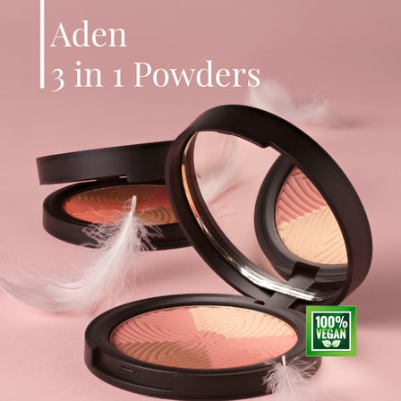 Aden 3 In 1 Blusher-Bronzer-Highlighter Spring