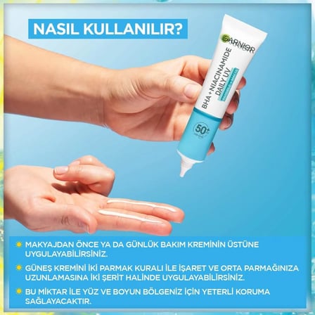 Yüz Bakim Kremi & Bha Niasinamid Günlük Güneş Koruyucu Mat Doku SPF 50+