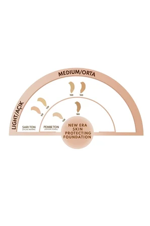 New Era Skin Protecting 160 Warm Almond Nemlendirici Etkili SPF 50 Hyaluronik Asitli Fondöten
