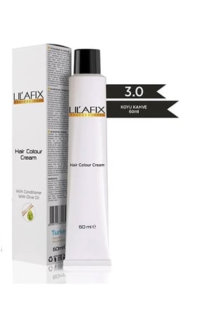 Lilafix Krem Profesyonel Tüp Saç Boyası 60ml - 3.0 Koyu Kahve