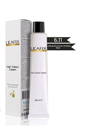 Lilafix Krem Profesyonel Tüp Saç Boyası 60ml - 6.11 Yoğun Küllü Koyu Kumral