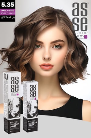 Asse Krem Tüp Boya 60 ml Profesyonel Saç Boyası - 5.35