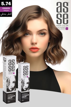 Asse Krem Tüp Boya 60 ml Profesyonel Saç Boyası - 5.74