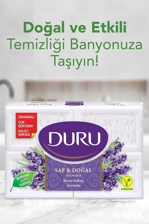 Saf ve Doğal Kalıp Sabun 4x150 g - Lavanta