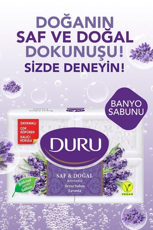 Saf ve Doğal Kalıp Sabun 4x150 g - Lavanta