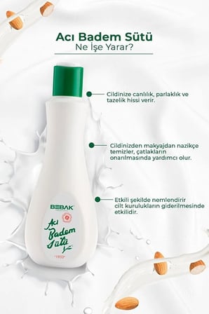 Acı Badem Sütlü Yüz Temizleme - 215 ml