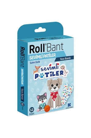 Rollbant Desenli Yara Bandı Çocuk - Sevimli Patiler