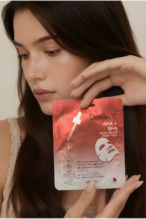 Derminix Yüz Bakım Kağıt Maske - AHA + BHA