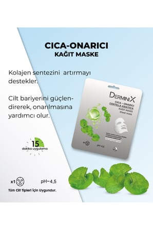 Derminix Yüz Bakım Kağıt Maske - Centella Asiatica