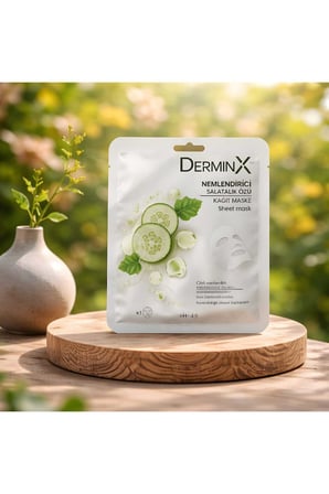 Derminix Yüz Bakım Kağıt Maske - Salatalık Özlü