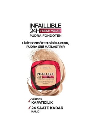 L'Oreal 24H Fresh Wear Powder 9 gr - 220 Sable Sand