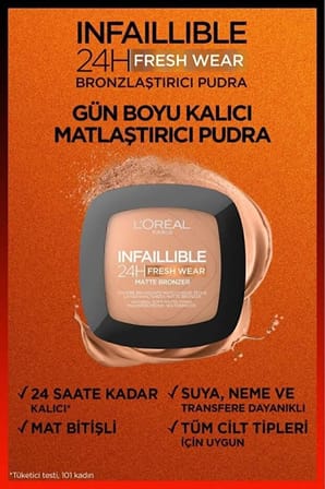 L'Oreal 24H Fresh Wear Powder 9 gr - 250 Light Clair