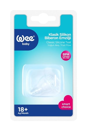 Wee Baby Bebek Emziği  Tasarım Modeli - Silikon Biberon Emziği 18+ Ay