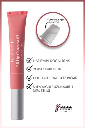Note BB Lip Corrector Dudak Parlatıcısı - Açık Pembe 02
