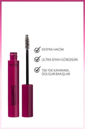 Cosmetics Gigantic Ekstra Hacim Ve Takma Kirpik Etkili Maskara - Siyah