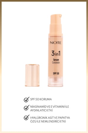 3 in 1 Serum Concealer SPF 50 Kapatıcı - 10 Medium
