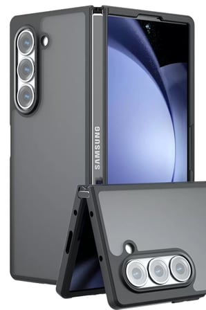 Galaxy Z Fold 5 Kılıf Blur Fold Kapak - Mat Siyah
