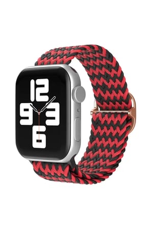 Watch 38mm Star Kordon - Zigzag Kırmızı-Siyah