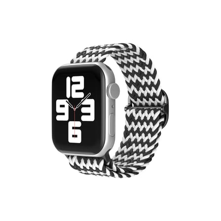 Watch 38mm Star Kordon - Zigzag Siyah-Beyaz