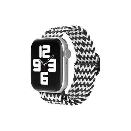 Watch 38mm Star Kordon - Zigzag Siyah-Beyaz