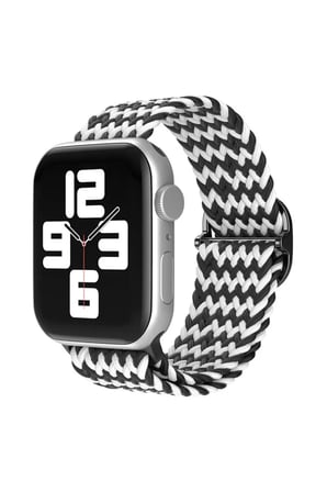 Watch 42mm Star Kordon - Zigzag Siyah-Beyaz