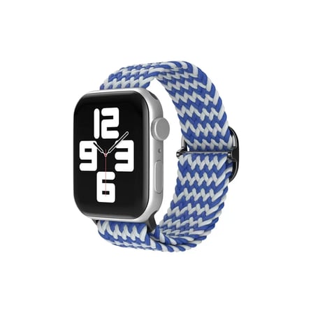 Watch 42mm Star Kordon - Zigzag Beyaz-Mavi