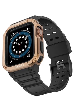 Watch 42mm KR401 Silikon Kordon - Siyah-Rose