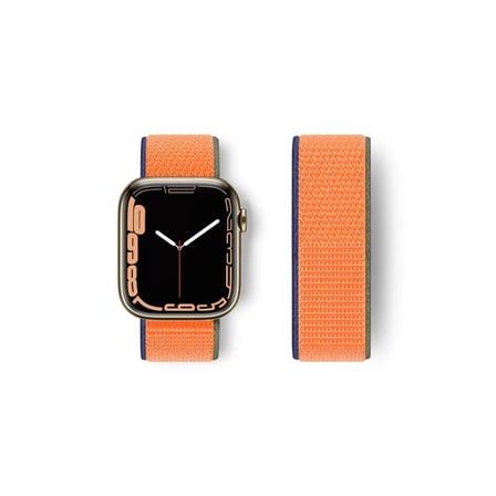 Watch 42mm Hasırlı Cırtcırtlı Kordon - Turuncu