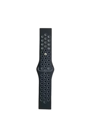 Watch 20mm Spor Delikli Kordon - Siyah-Gri