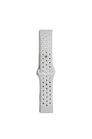 Watch 20mm Spor Delikli Kordon - Gri-Beyaz