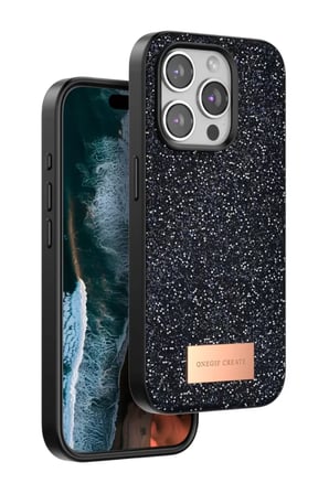 iPhone 14 Pro Bright Simli Kapak - Siyah