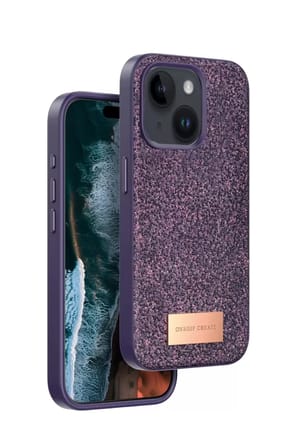 iPhone 15 Bright Simli Kapak - Derin Mor