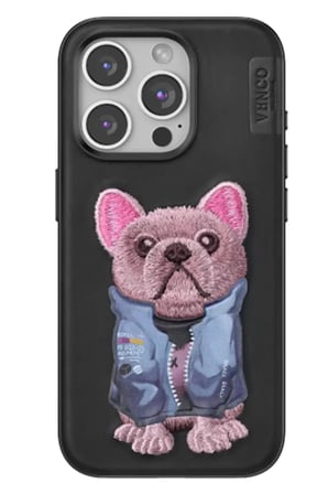 iPhone 15 Pro Cute Desenli Kapak - Siyah
