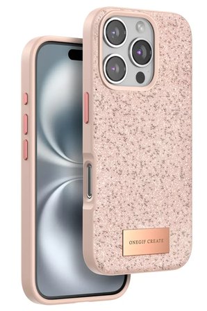 iPhone 16 Pro Max Bright Simli Kapak - Pembe