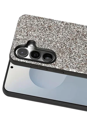 Galaxy S25 Plus Bright Simli Kapak - Gümüş