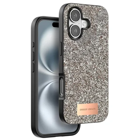 iPhone 16 Plus Bright Simli Kapak - Gold